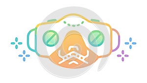 Augmented Reality Glasses, Immersive Virtual Experience Headset, vector design Generative AI