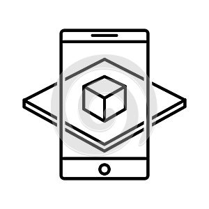 Augmented reality icon, vector illustration