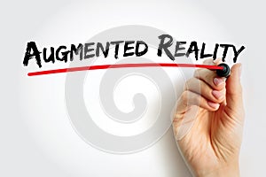 Augmented reality - interactive experience of a real-world environment where the objects that reside in the real world are photo