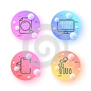 Augmented reality, Search people and Analytics chart minimal line icons. For web application, printing. Vector