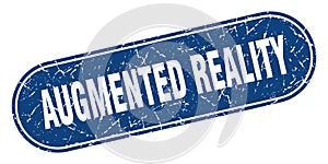 augmented reality sign. augmented reality grunge stamp.