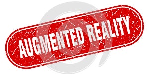 augmented reality sign. augmented reality grunge stamp.