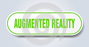 augmented reality sign. rounded isolated button. white sticker