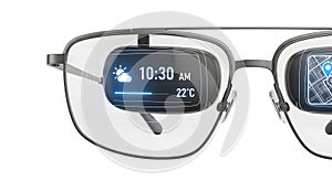Augmented Reality Smart Glasses with HUD Interface