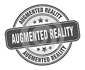 augmented reality stamp. augmented reality round grunge sign.