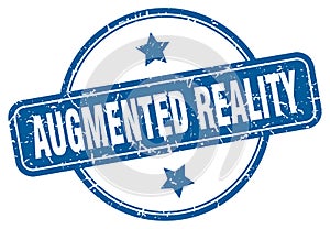 augmented reality stamp. augmented reality round grunge sign.