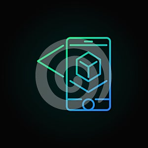 Augmented Reality Technology colored vector outline icon