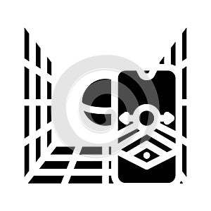 augmented space grid augmented reality glyph icon vector illustration