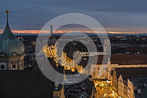 Augsburg, with Maximilian Street at Christmas