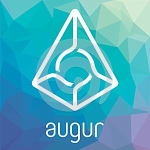 Augur REP blockchain cripto currency vector logo