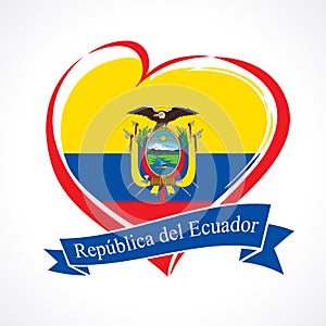 August 10, 1809, Ecuadorian Independence Day love, greeting card