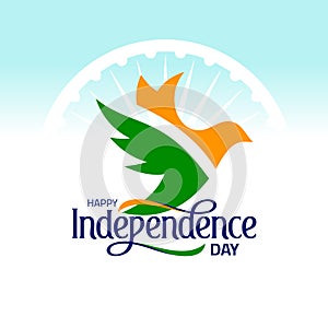 August 15, Happy independence day. Vector Greeting card design for Indian independence Day