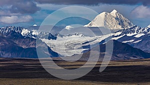 AUGUST 26, 2016 - Lakes of Central Alaskan Range - Route 8, Denali Highway, Alaska,a dirt road offers stunning views of Mnt. Hess