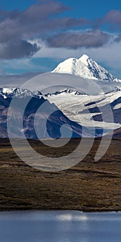 AUGUST 26, 2016 - Lakes of Central Alaskan Range - Route 8, Denali Highway, Alaska,a dirt road offers stunning views of Mnt. Hess