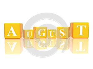 August in 3d cubes