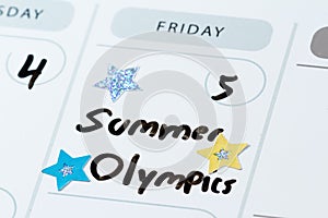 August 5 Summer olympics opening day