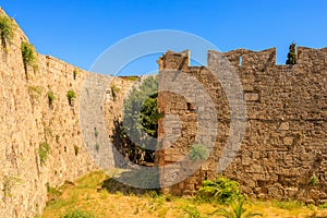 August 7, 2023 Rhodes Greece. Illustrative editorial. The ancient fortress is the main attraction of the city