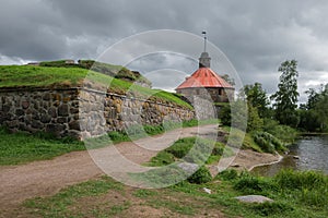 August day at the ancient fortress Korela. Priozersk