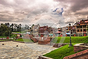 August 18, 2014 - Garden of Pashupatinath temple in Kathmandu