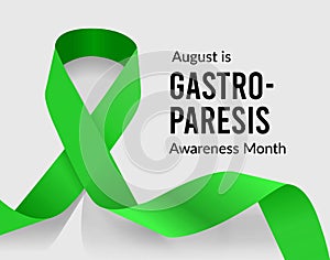 August is gastroparesis awareness month. Vector illustration photo