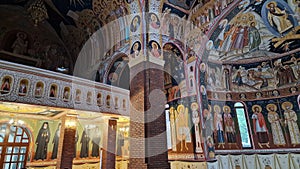 Interior of the New Royal Cathedral, in Curtea de Arges, Romania.