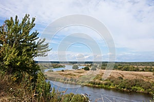 August landscape. River Berezina valley.