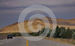 August landscape in the Shamakhi region of Azerbaijan.