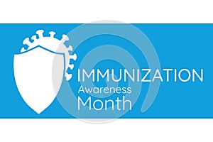 August is National Immunization Awareness Month. Holiday concept. Template for background, banner, card, poster with