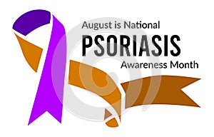 August is national psoriasis awareness month. Vector illustration