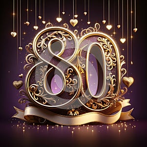 August Octogenarian 80th Celebration in Golden Elegance