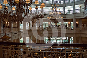 August 16, 2018 - Orlando, FL: View of Interior of the Walt Disney World Grand Floridian Resort