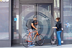 August 21, 2019 San Francisco / CA / USA - Unity headquarters in SOMA district; Unity Software Inc is a Danish-American video game