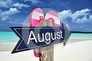 AUGUST sign