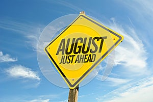 August sign on concept image