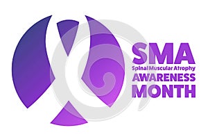 August is Spinal Muscular Atrophy Awareness Month concept. Template for background, banner, card, poster with text