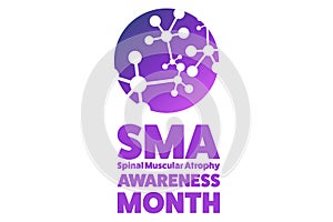 August is Spinal Muscular Atrophy Awareness Month concept. Template for background, banner, card, poster with text