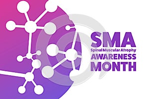 August is Spinal Muscular Atrophy Awareness Month concept. Template for background, banner, card, poster with text