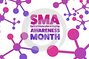 August is Spinal Muscular Atrophy Awareness Month concept. Template for background, banner, card, poster with text