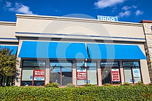 IHOP Restaurant signs in windows