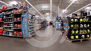 Walmart Supercenter retail store interior Main aisle people