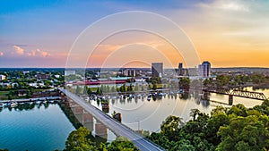 Augusta, Georgia, USA Downtown Skyline Aerial