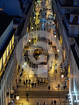 Augusta Street in Lisbon Portugal