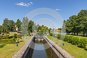 The Augustow Canal, a navigable canal connecting the Vistula and Neman rivers, Poland