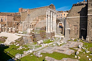 The Augustus Forum (Foro di Augusto) near the Roman Forum in Rom