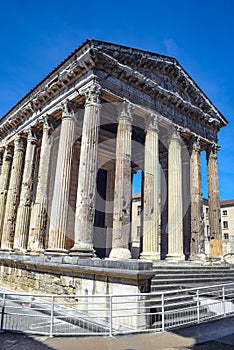 Augustus temple in the historic center of Vienne, France