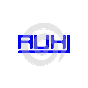 AUH letter logo creative design with vector graphic,