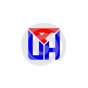 AUH letter logo creative design with vector graphic,