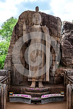 Aukana Buddha standing statue of the Buddha near Kekirawa in North Central Sri Lanka