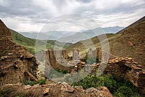 Aul - the ghost of Gra on the southern slope of the Samur ridge in Dagestan