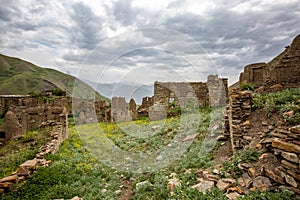 Aul - the ghost of Gra on the southern slope of the Samur ridge in Dagestan